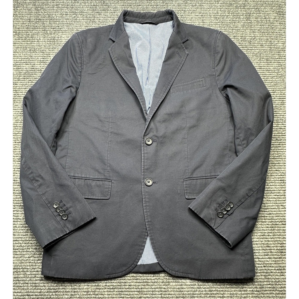 Banana Republic Blazer Mens 40 Blue Non-Iron Tailored Slim Fit Cotton Jacket